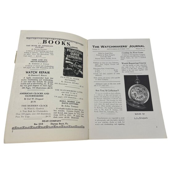 Vintage Watchmakers Journal 1959 September-October & November-December Issues - Picture 3 of 9